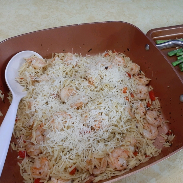 Shrimp Orzo Pesto