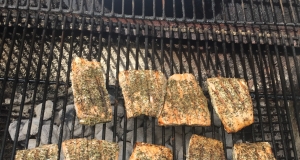 Grilled Salmon Steaks Italian-Style