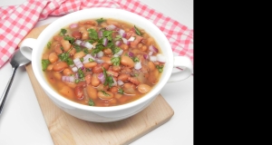 Simple Slow Cooker Pinto Beans and Ham