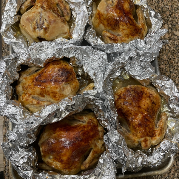 Cornish Game Hens with Garlic and Rosemary