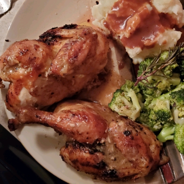 Cornish Game Hens with Garlic and Rosemary