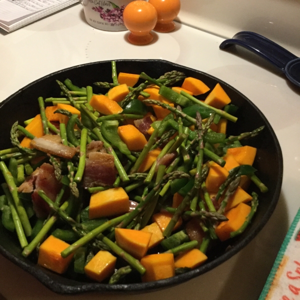 Arugula Salad with Bacon and Butternut Squash