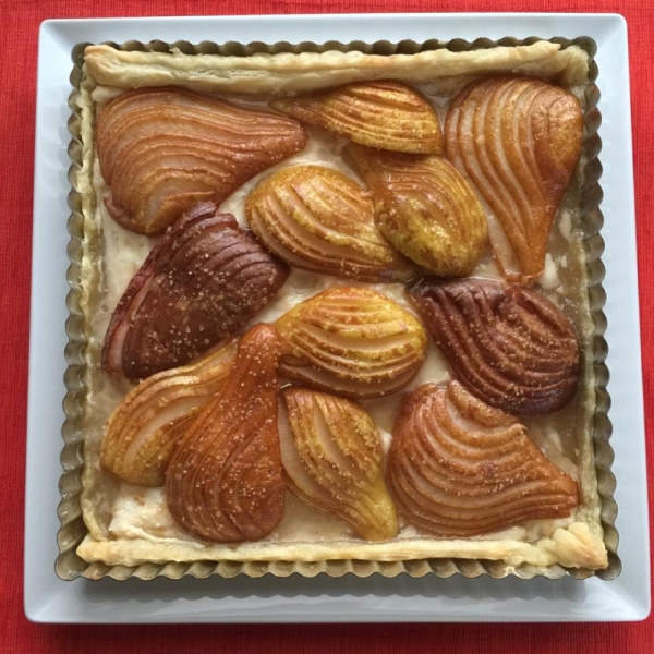 Hasselback Pear Tart