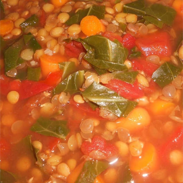 Lentil and Green Collard Soup