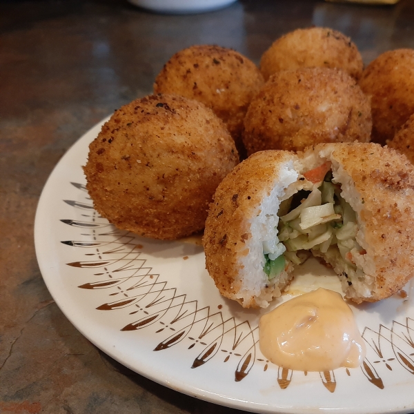 Deep-Fried California Roll Rice Balls