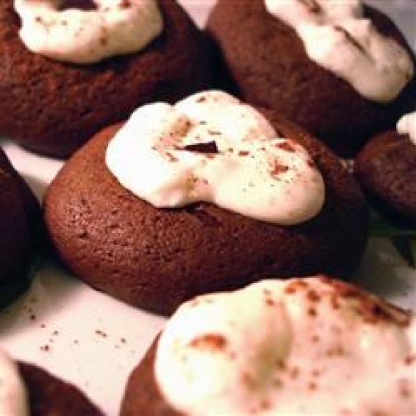 Chocolate Frosted Marshmallow Cookies