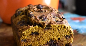 Whole Wheat Pumpkin Bread with Chocolate Chips