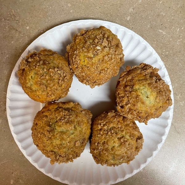 Healthier Banana Crumb Muffins