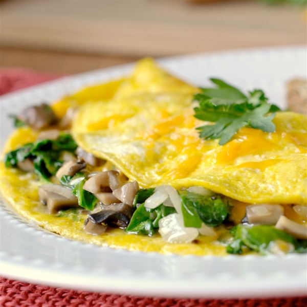 Mushroom Spinach Omelet