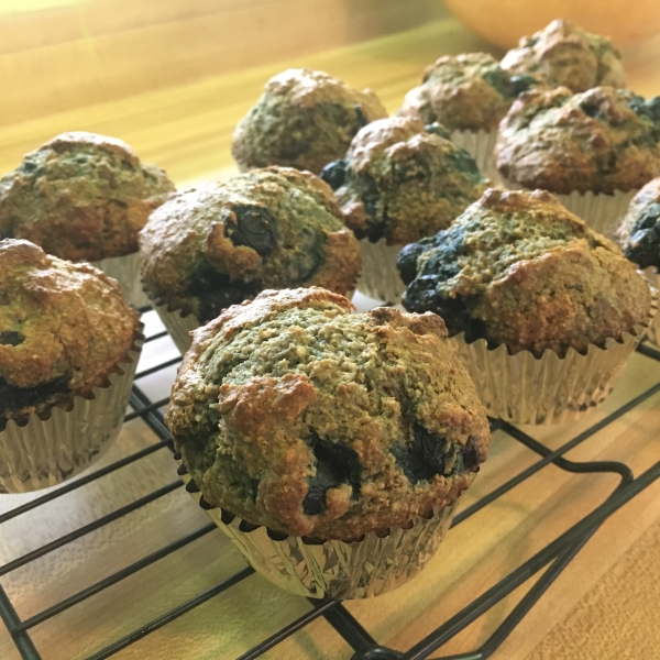 Blueberry Nut Oat Bran Muffins