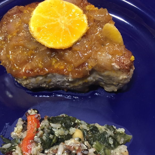 Orange Shallot Marsala Pork Chops