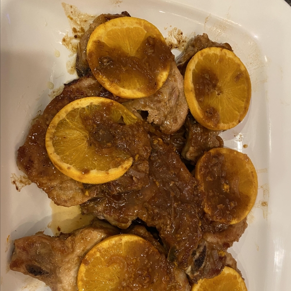 Orange Shallot Marsala Pork Chops