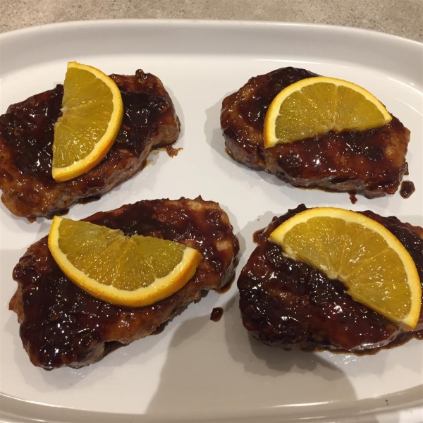 Orange Shallot Marsala Pork Chops