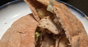 Warm Greek Pita Sandwiches With Turkey and Cucumber-Yogurt Sauce