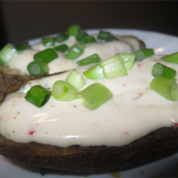 Alfredo and Cheese Stuffed Potatoes