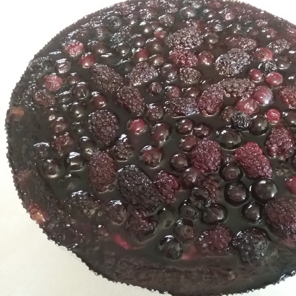 Blueberry Mulberry Custard Tart