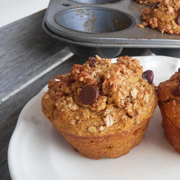 Pumpkin Banana Oat Muffins