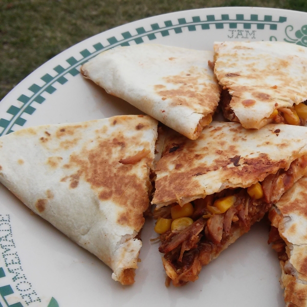 Creamy Jalapeno and Pulled Pork Quesadilla