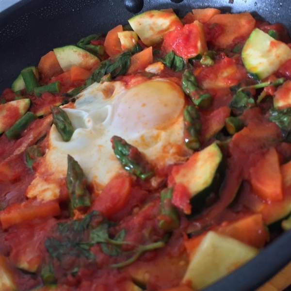 Veggie Poached Eggs