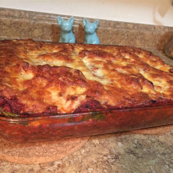 Turkey Lasagna with Butternut Squash, Zucchini, and Spinach