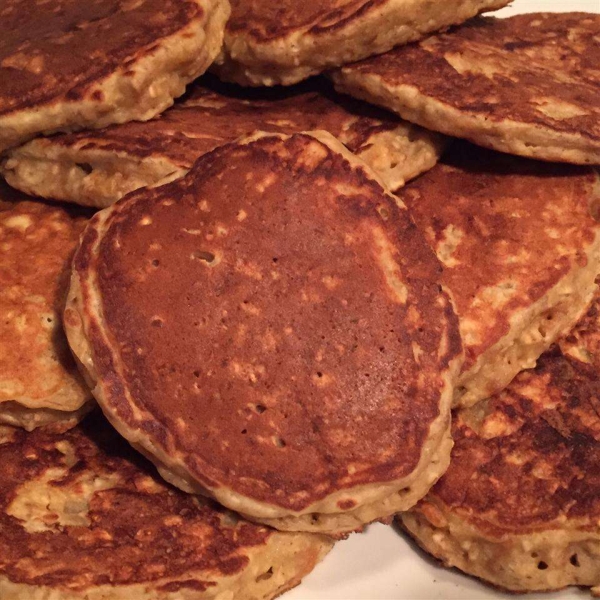 Peanut Butter and Jelly Oatmeal Pancakes