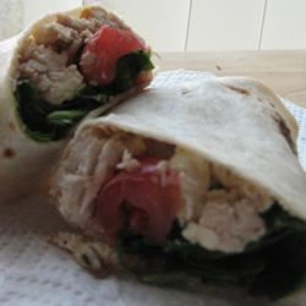 Chicken, Feta Cheese, and Sun-Dried Tomato Wraps