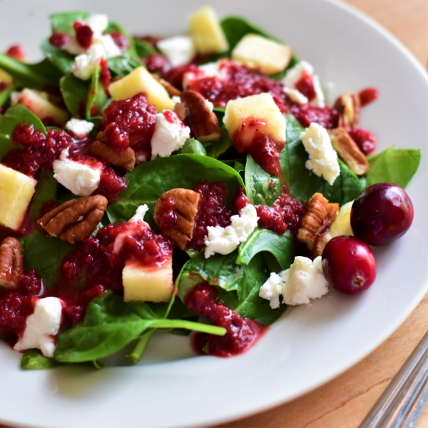 Fall Salad with Cranberry Vinaigrette