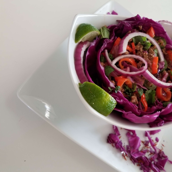 Vietnamese Beef and Red Cabbage Bowl