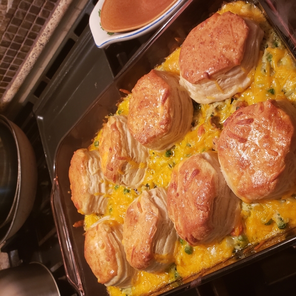 Mom's Fabulous Chicken Pot Pie with Biscuit Crust