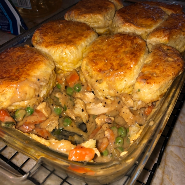 Mom's Fabulous Chicken Pot Pie with Biscuit Crust