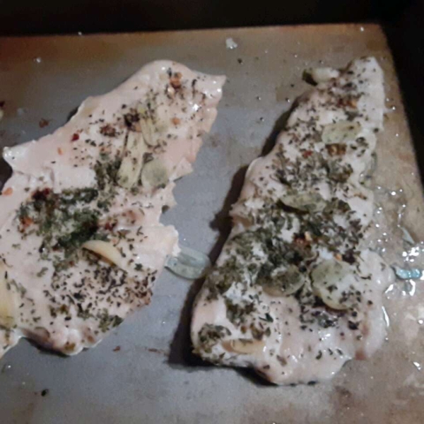 Chicken with Garlic, Basil, and Parsley