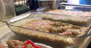 Peppermint Rice Crispies Squares