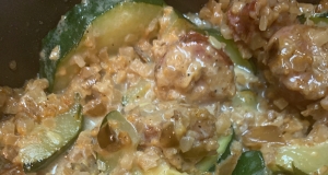 Sausage, Zucchini, and Cauli Keto Risotto