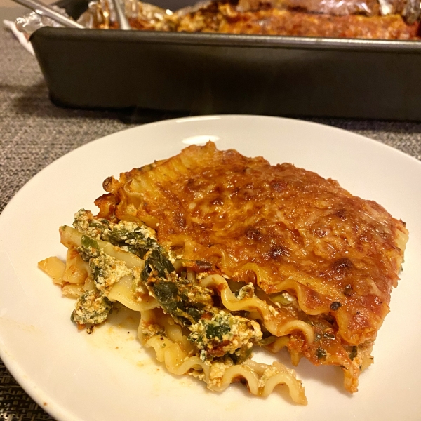 Easy Vegetarian Spinach Lasagna