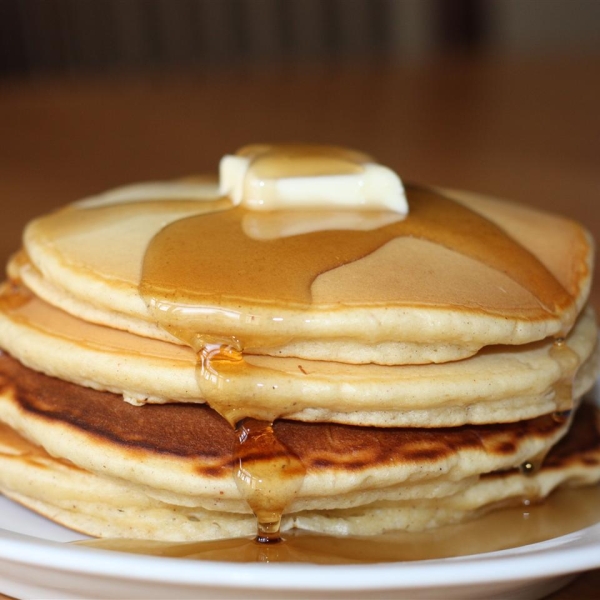 Mom's Spiced Eggnog Pancakes