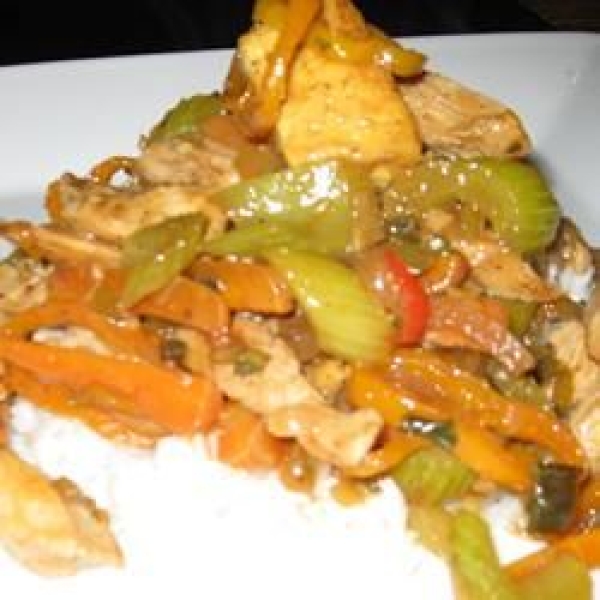 Stir-Fried Chicken with Tofu and Mixed Vegetables