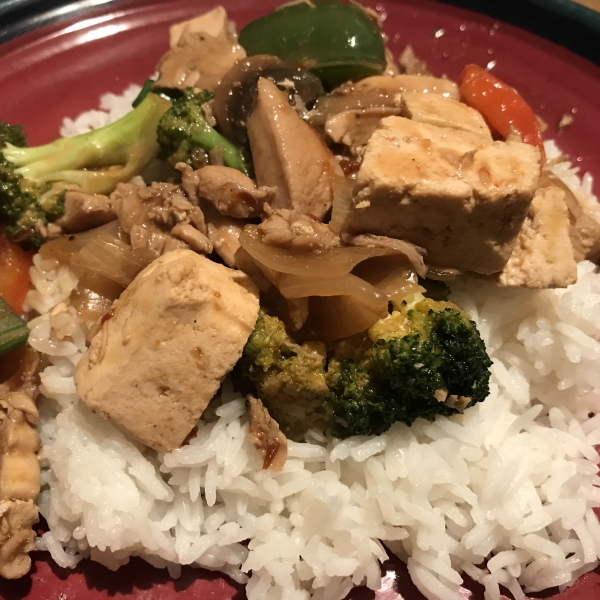 Stir-Fried Chicken with Tofu and Mixed Vegetables