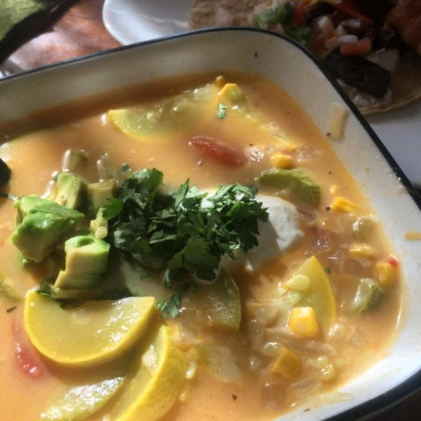 Mexican Zucchini Cheese Soup