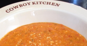 Red Pepper Soup with Feta Cheese