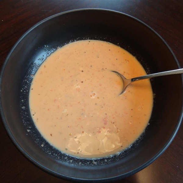 Red Pepper Soup with Feta Cheese