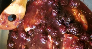 Pork Chops with Blackberry Port Sauce