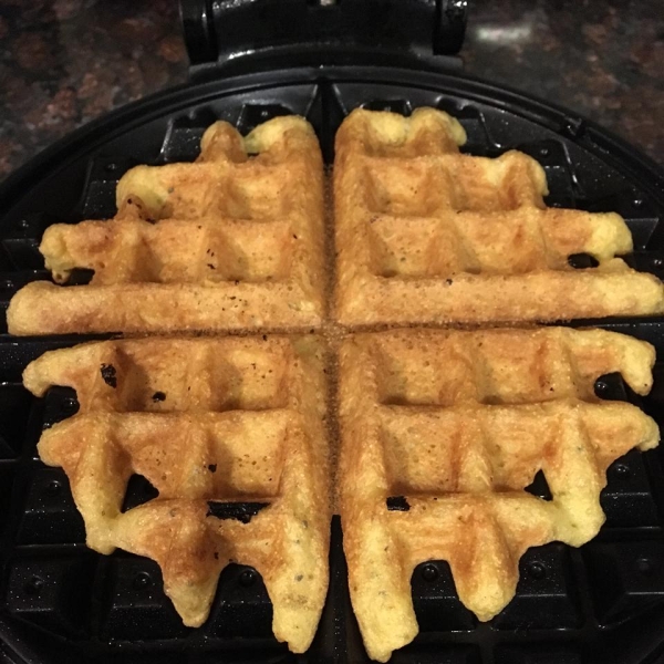 Cornmeal Waffles with Chia Seeds