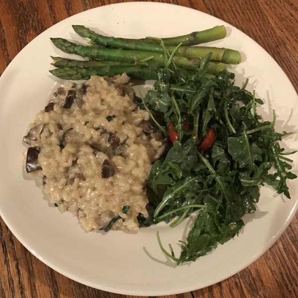 Shiitake and Baby Bella Mushroom Risotto