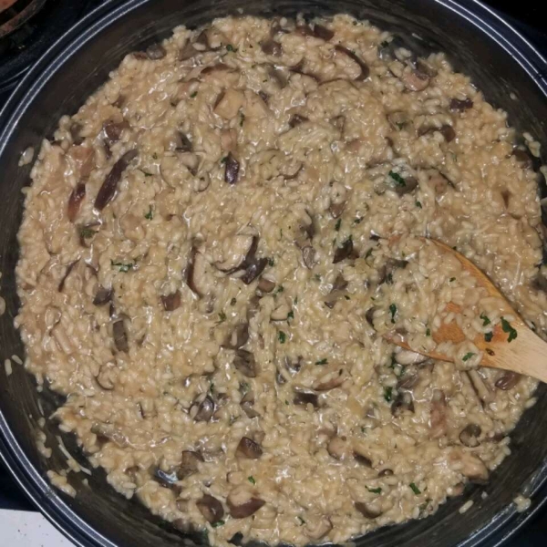 Shiitake and Baby Bella Mushroom Risotto