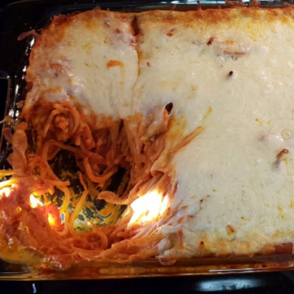 Creamy Baked Spaghetti