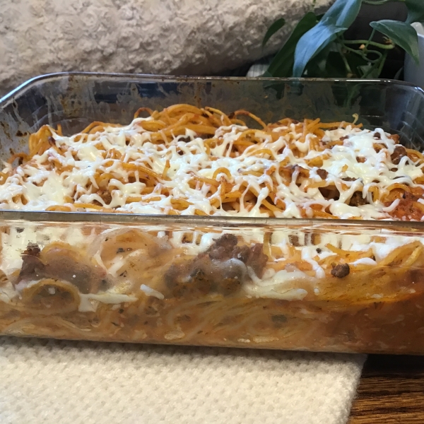 Creamy Baked Spaghetti