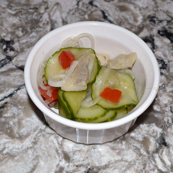 Pickled Herring and Cucumber Salad