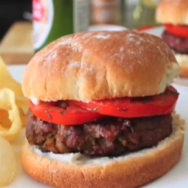 Chef John's Lamb Moussaka Burger