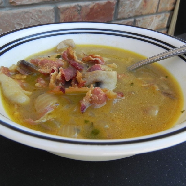 Shiitake Mushroom and Cheddar Soup