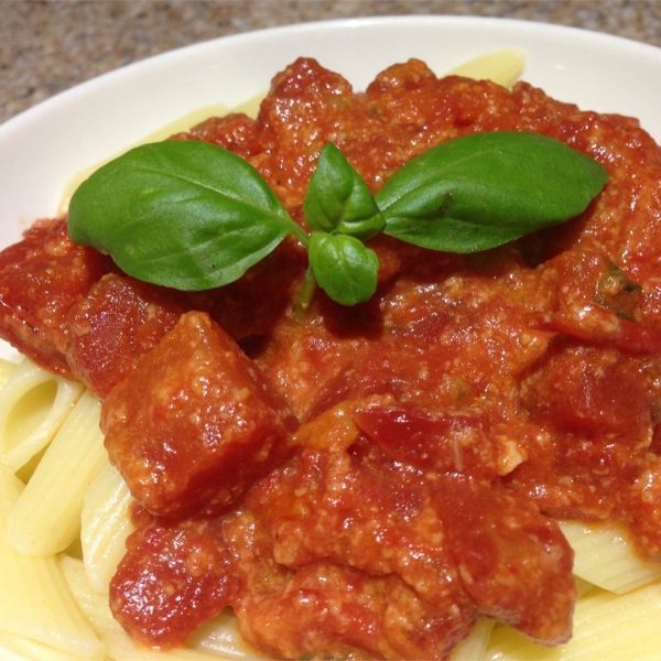 Simmering Marinara with Brie